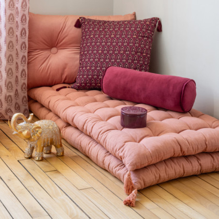 Futon coton 60x120cm peche