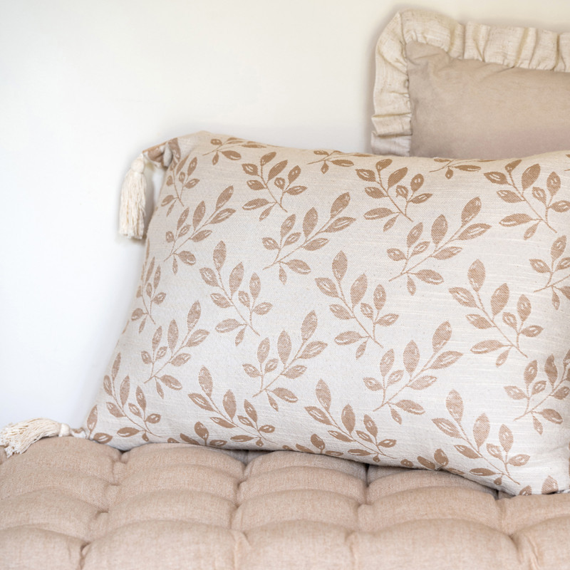 Coussin feuillage 40x60cm coton