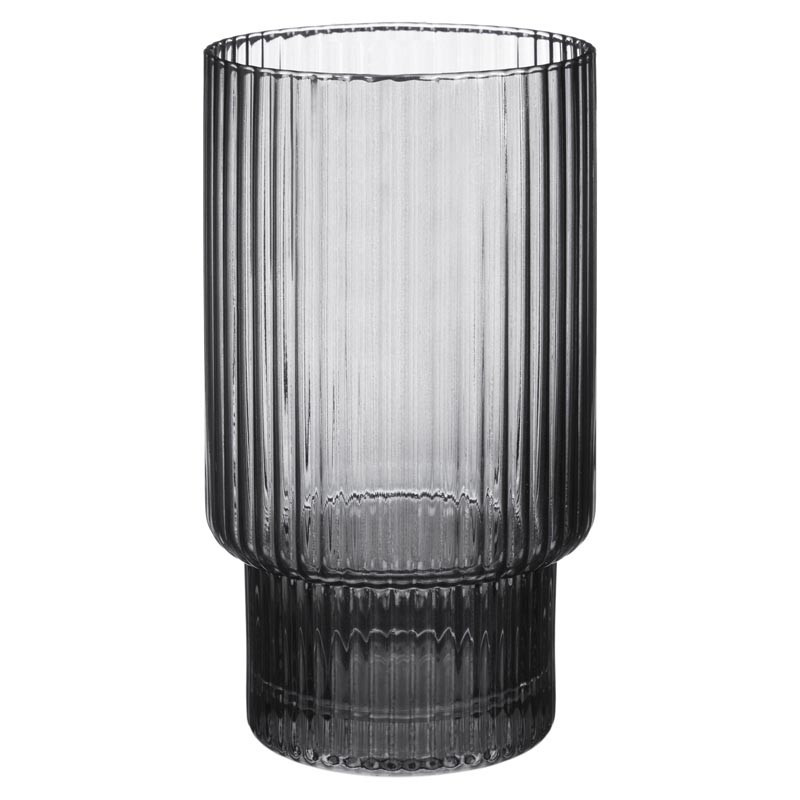 Verre strie gris fume 31cl x4