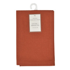 Lot x2 serviettes earth 45x45cm