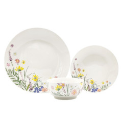 Set de vaisselle 12 pieces fleur