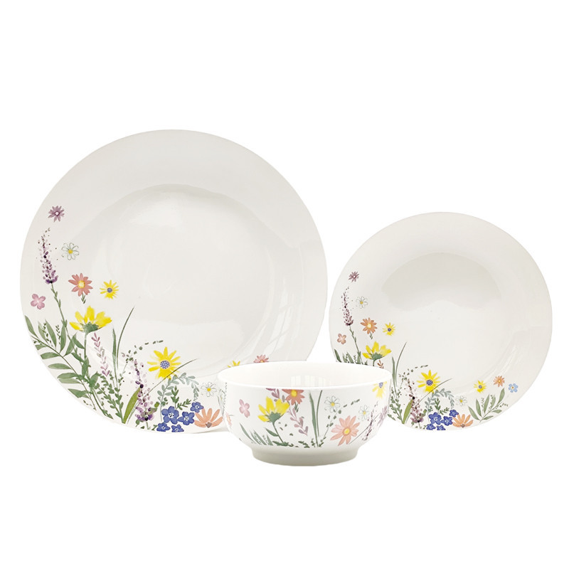 Set de vaisselle 12 pieces fleur