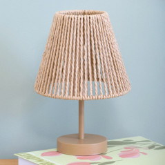 Lampe papier tresse led a piles