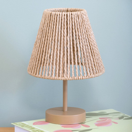 Lampe papier tresse led a piles