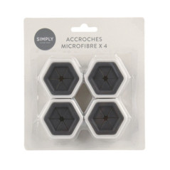 Accroches microfibre x4