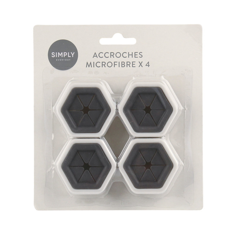 Accroches microfibre x4