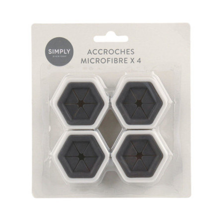Accroches microfibre x4