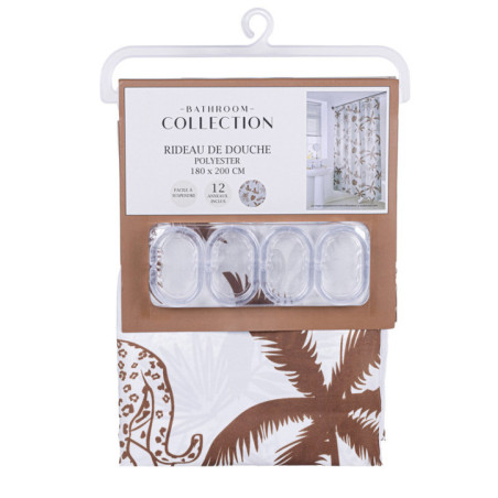 Rideau de douche palmier