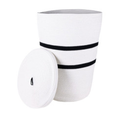 Coffre a linge a rayure noire