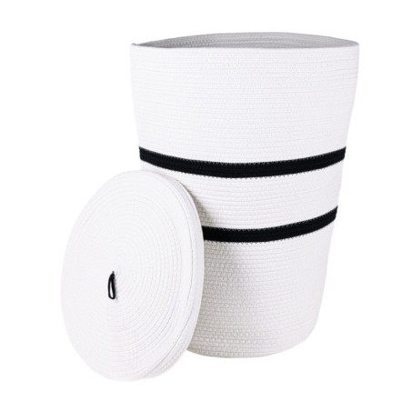 Coffre a linge a rayure noire