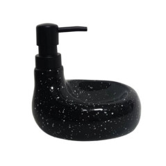 Distributeur et porte savon noir