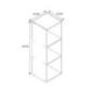 Meuble de rangement 3 cubes latt