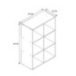 Meuble de rangement 6 cubes latt
