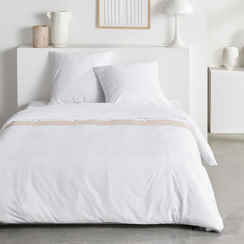 Parure sequin  220x240 blanc or