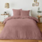 Parure gaze coton 200x200cm rose
