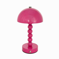 Lampe champignon boule rose