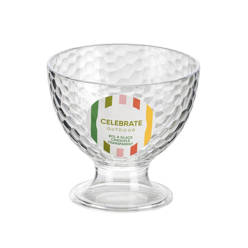 Bol a glace craquele transparent