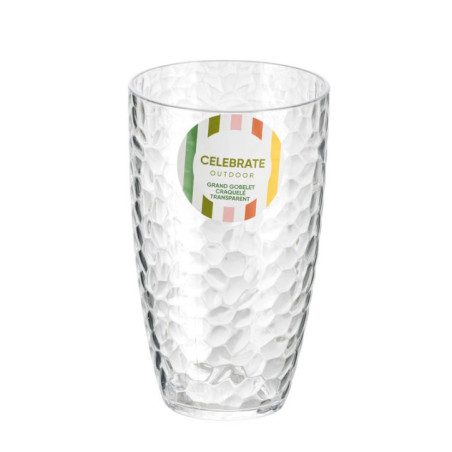 Grand gobelet craquele transpare