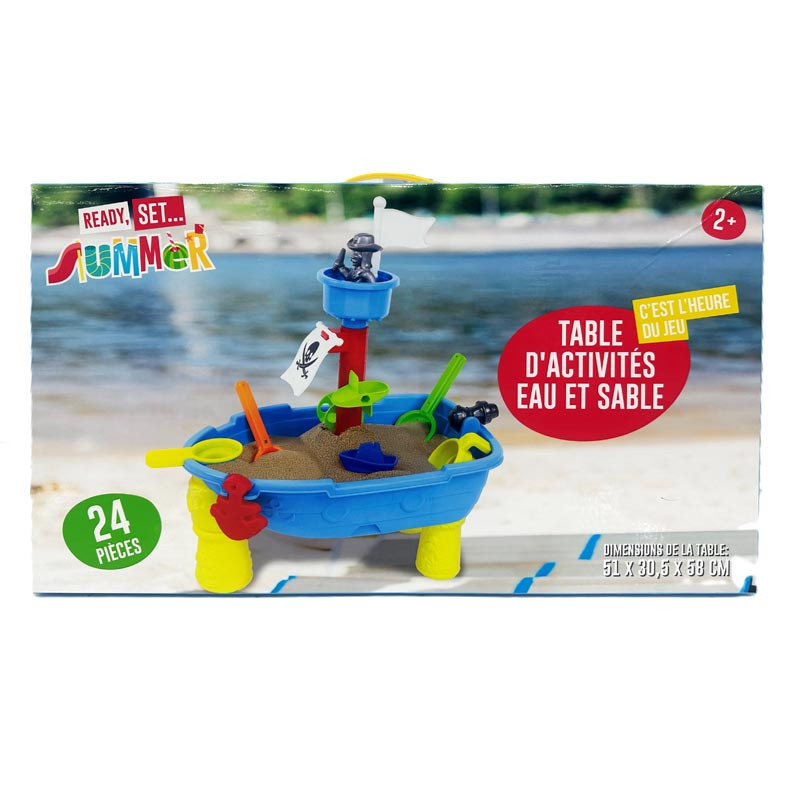 Table d'activite a eau et sable