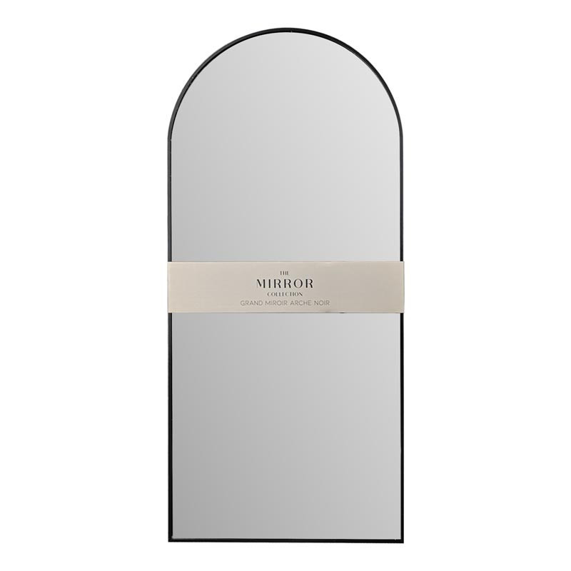 Grand miroir arche noir