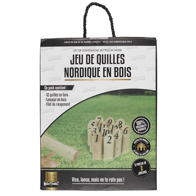 Jeu de quilles en bois nordique