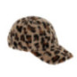 Casquette leopard effet fourrure