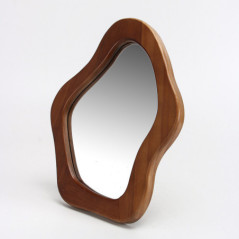 Miroir contour bois effet acacia