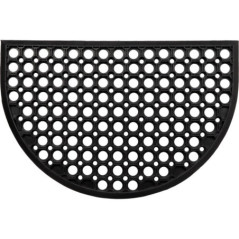 Tapis demi lune caillebotis noir