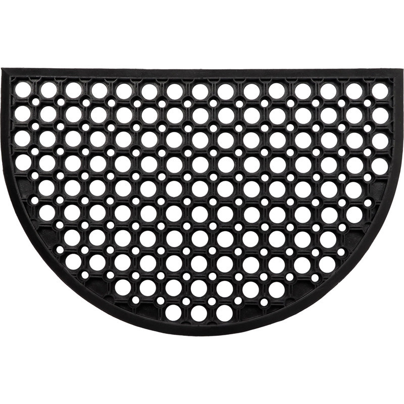 Tapis demi lune caillebotis noir