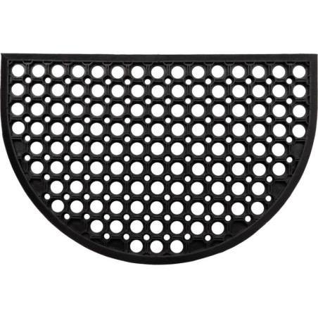 Tapis demi lune caillebotis noir