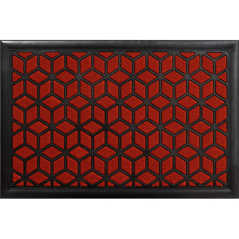 Tapis long island 40x60cm rouge