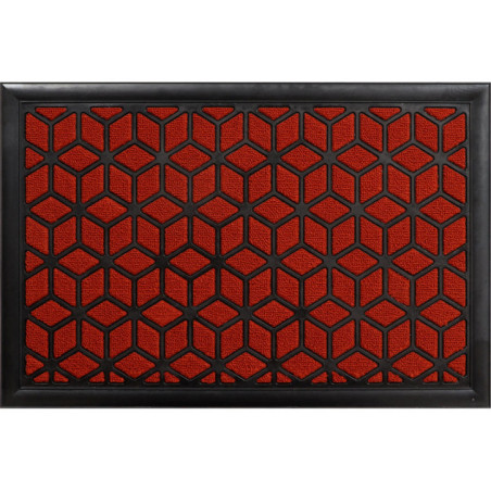 Tapis long island 40x60cm rouge