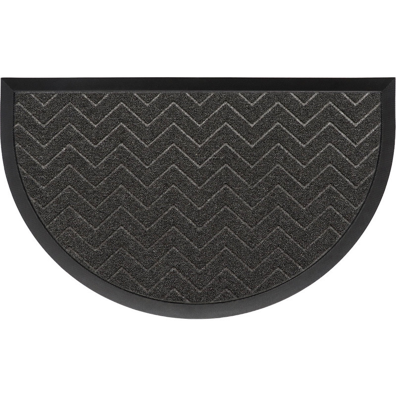 Tapis 45x75cm demi lune gris