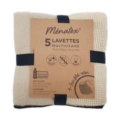 Lavettes microfibres x5 avec sac
