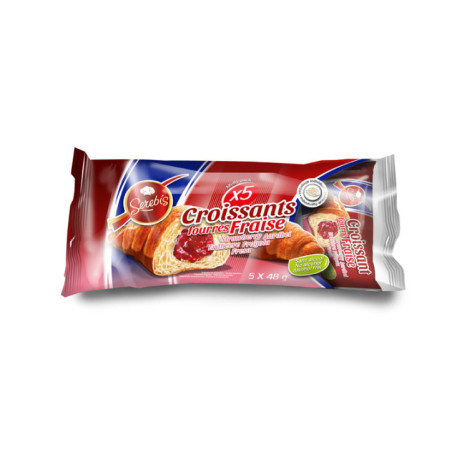 Croissant fourre fraise 240g