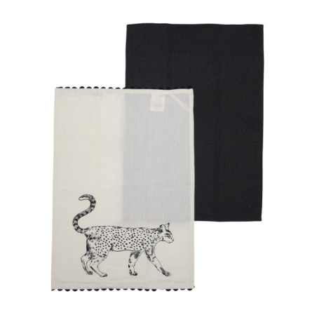 Set de deux torchons savane