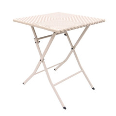 Table pliante tressee beige
