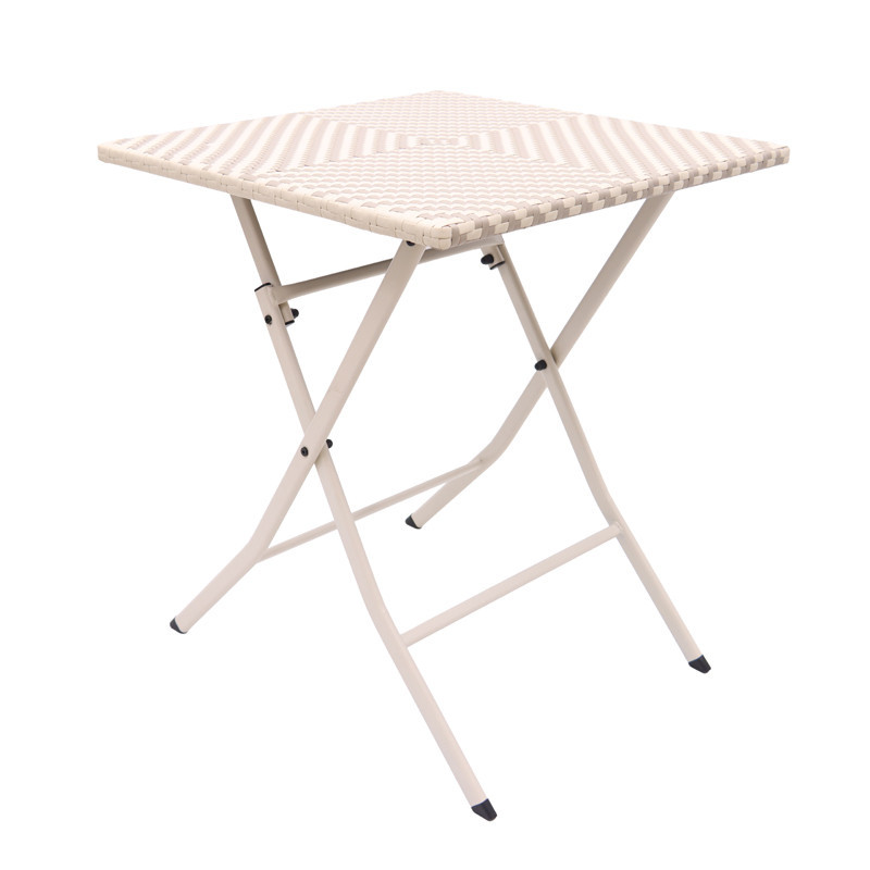 Table pliante tressee beige