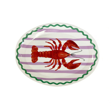 Plateau plastique oval homard