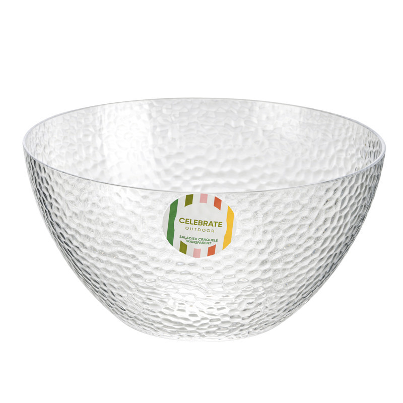 Saladier craquele transparent