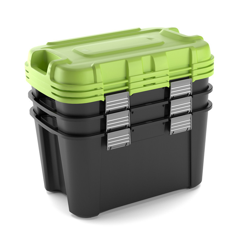 Lot x3 box totem curver 60l