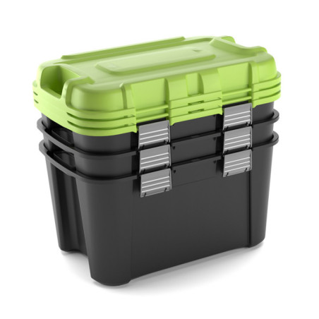 Lot x3 box totem curver 60l