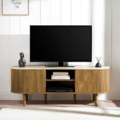 Meuble tv effet manguier/travert