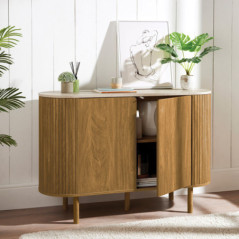 Buffet effet manguier/travertin