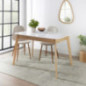 Table extensible 120/160cm blanc
