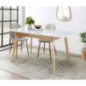 Table extensible 120/160cm blanc