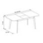Table extensible 120/160cm blanc