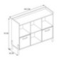 Meuble cubes 2 bacs rangements
