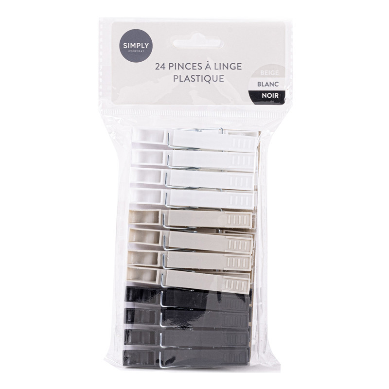 Pinces a linge x24 plastique