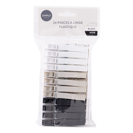 Pinces a linge x24 plastique